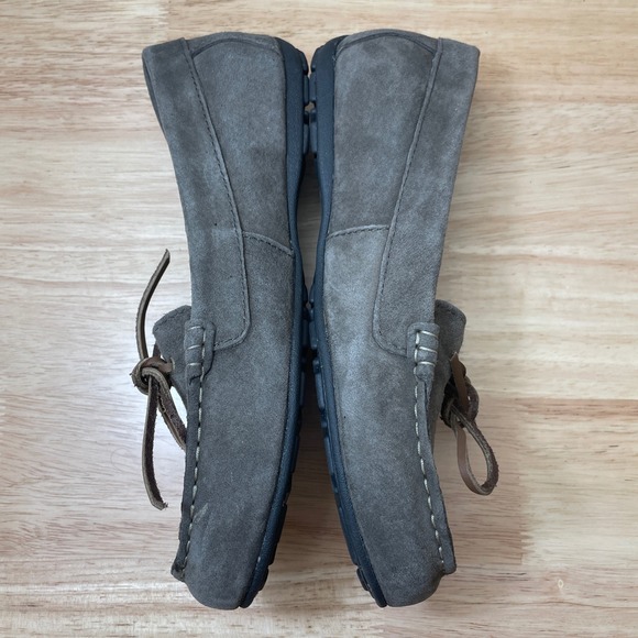 Eddie Bauer Women's Suede Moccasin Loafers Gray Slip On Shoes Size 7 - Picture 4 of 11
